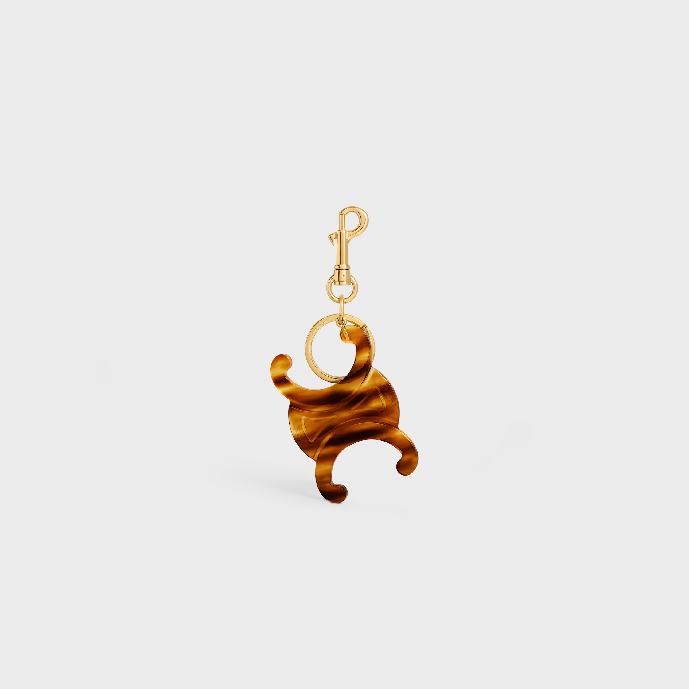 ラージ トリオンフ キーリングチャーム / アセテート - べっ甲 | CELINE