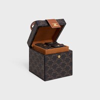 标志印花牛皮革珠宝盒 - 黄褐色 - 美容用品 - 2 | CELINE