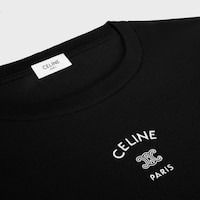 long-sleeved t-shirt IN cotton jersey - BLACK / WHITE -  - 2 | CELINE