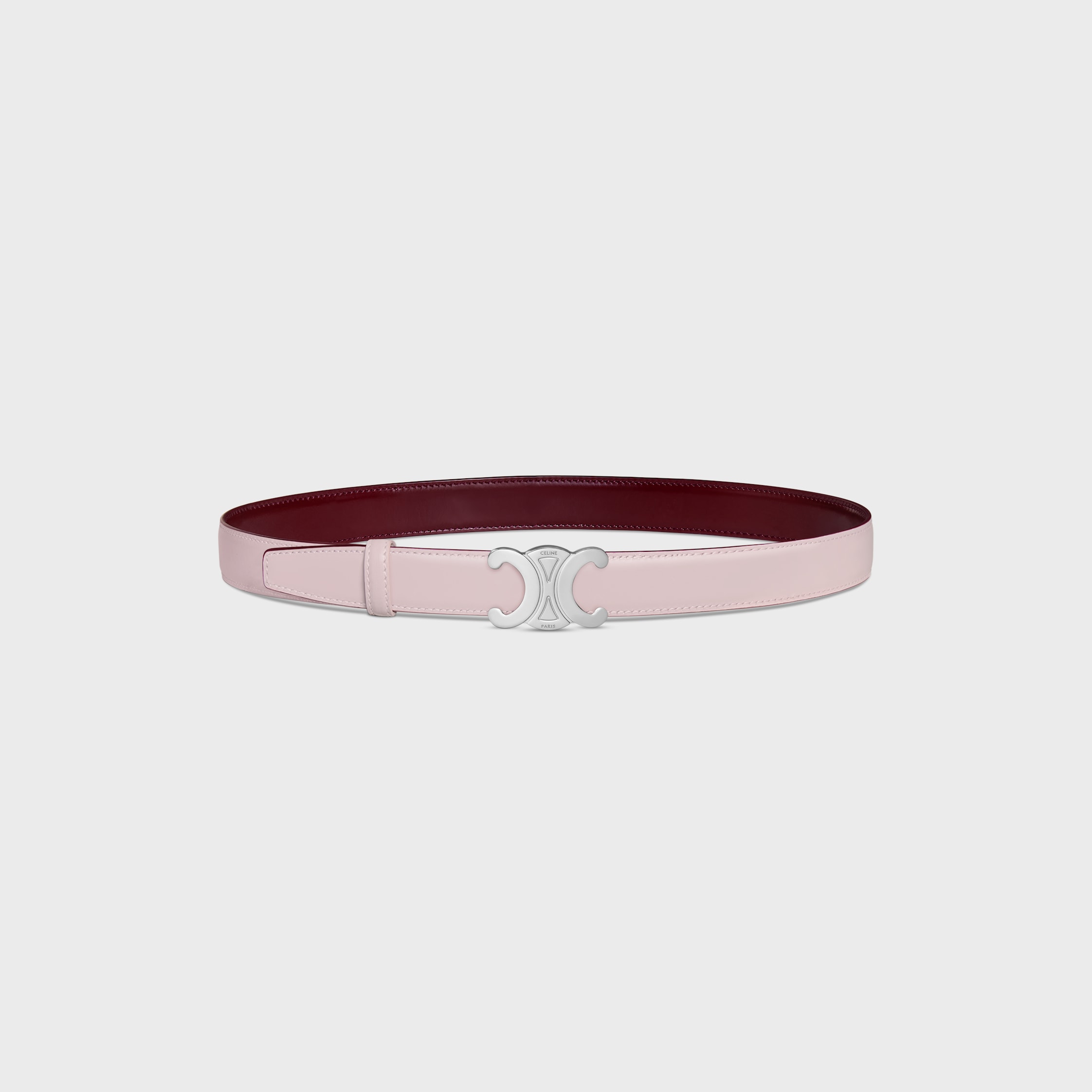 TRIOMPHE BUCKLE & REVERSIBLE STRAP 25MM - DEEP BURGUNDY / BLEACHED