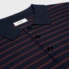 short-sleeved polo sweater IN fine cotton - NAVY / BURGUNDY -  - 3 | CELINE