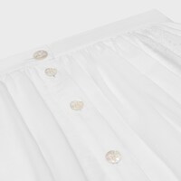 embroidered midi skirt IN cotton cambric - WHITE -  - 2 | CELINE