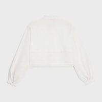 embroidered shirt IN linen cotton cloth - IVORY -  - 2 | CELINE