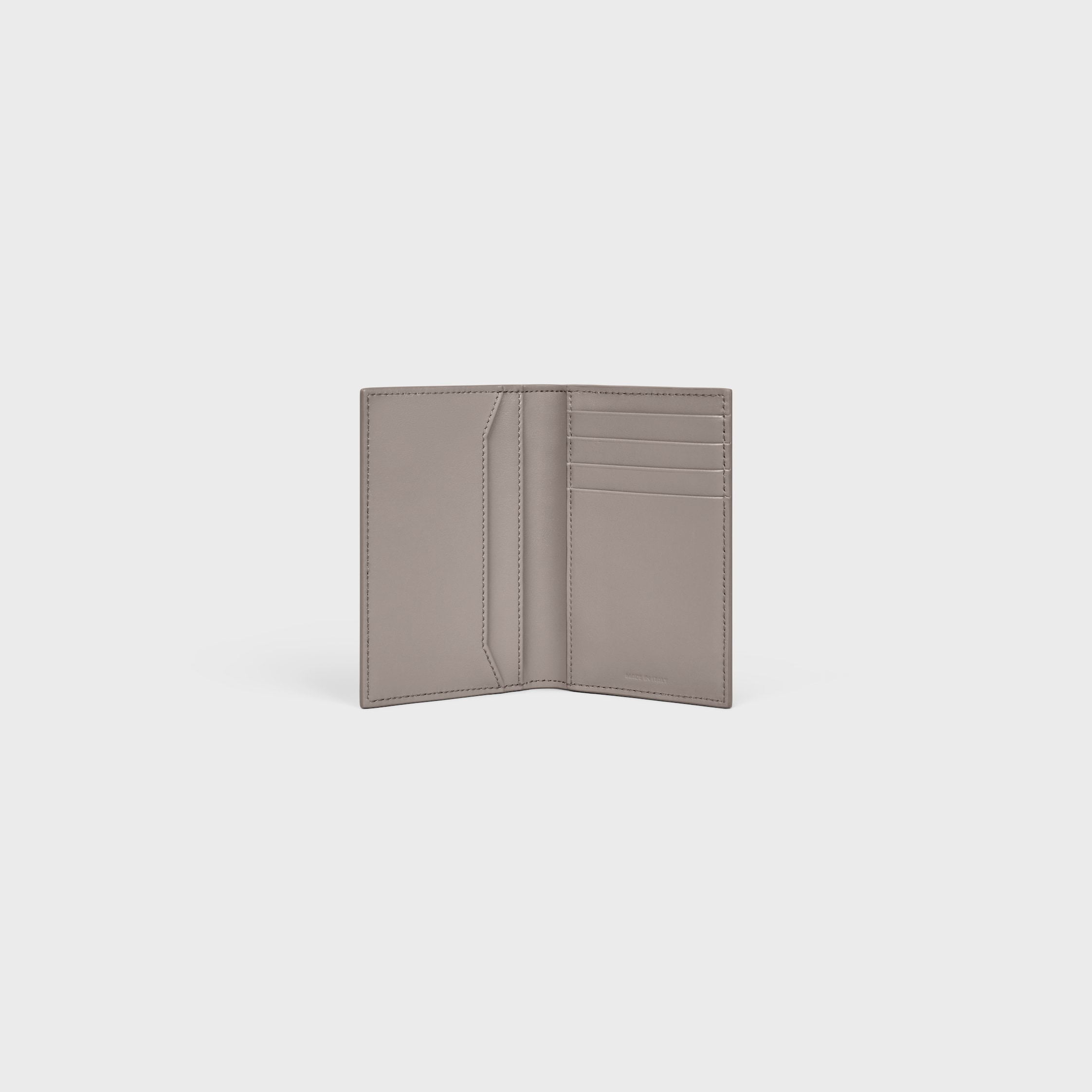 【CELINE】TRIOMPHE CARD HOLDER CARD HOLDER WITH FLAP TRIOMPHE IN SHINY CALFSKIN - | CELINE
