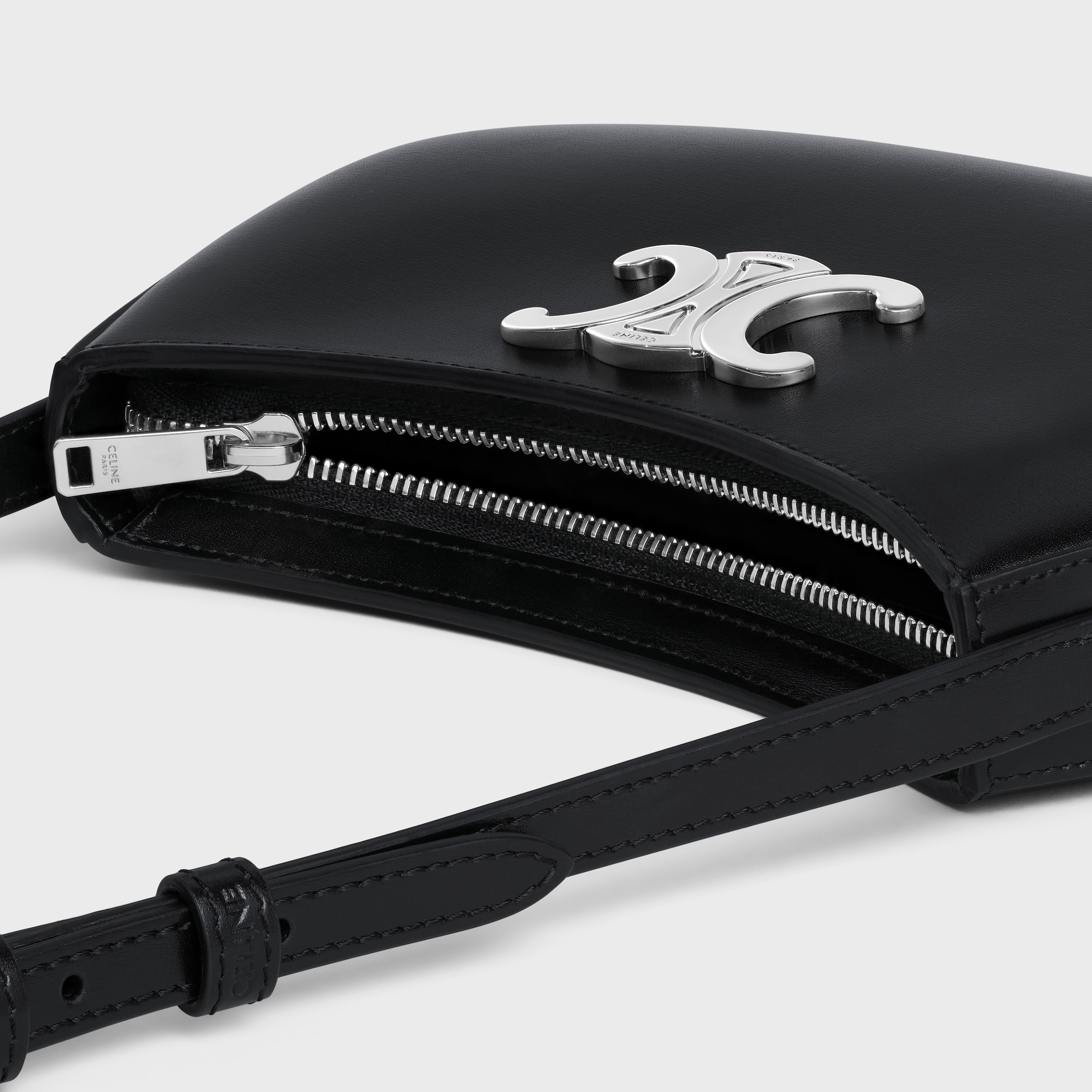 MEDIUM TILLY BAG in shiny calfskin - BLACK | CELINE