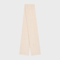triomphe scarf in aran cashmere and wool - OFF WHITE -  - 2 | CELINE