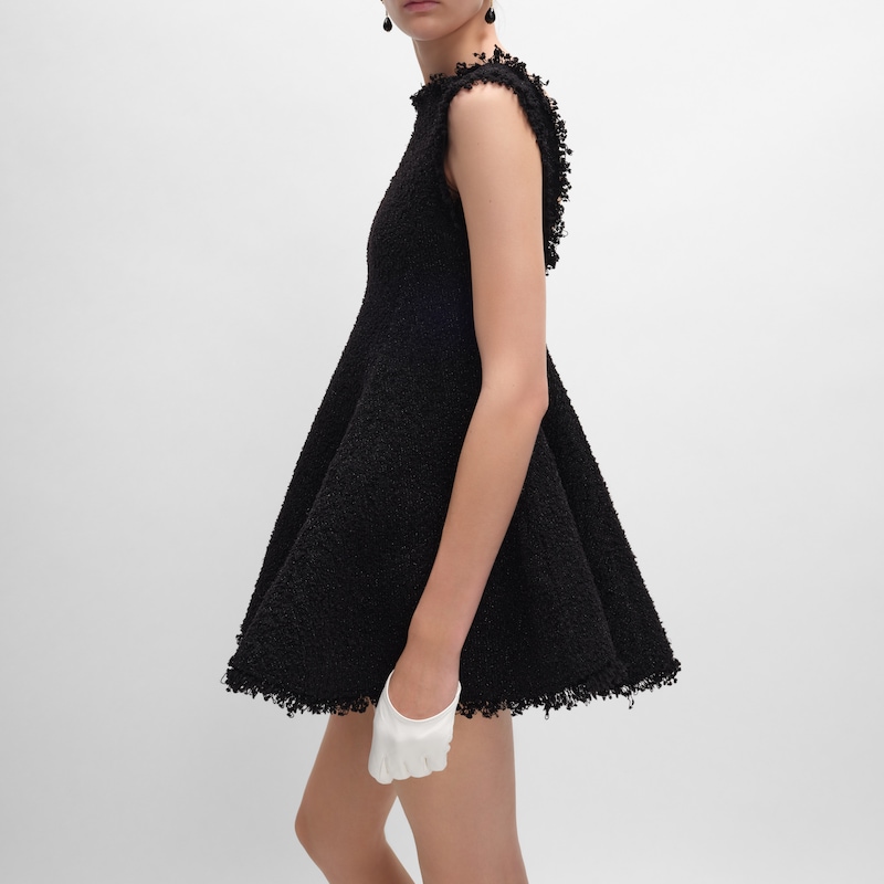 mini dress IN knit natte - BLACK -  - 1 | CELINE