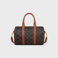MEDIUM BOSTON IN Triomphe Canvas and calfskin - TAN - TRIOMPHE CANVAS - 1 | CELINE