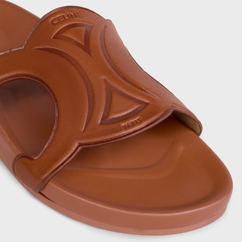 TRIOMPHE SLIDE IN Calfskin - Vegetal Tanning - TAN -  - 1 | CELINE