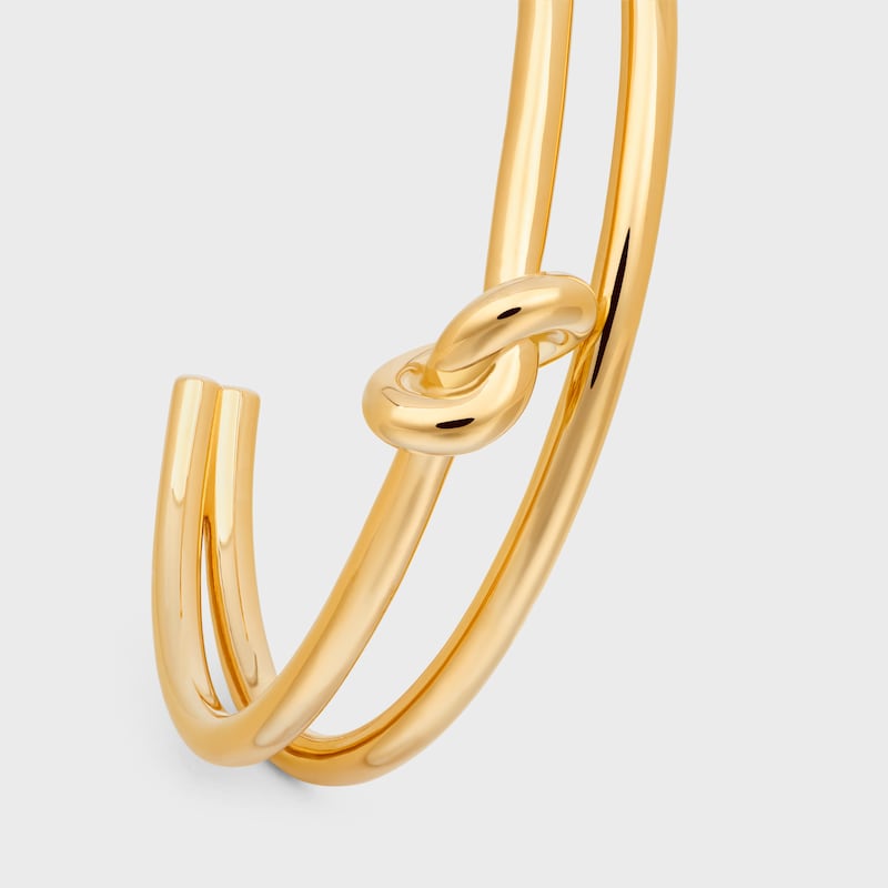 Knot Double Cuff in Brass with Gold Finish - GOLD -  - 1 | CELINE