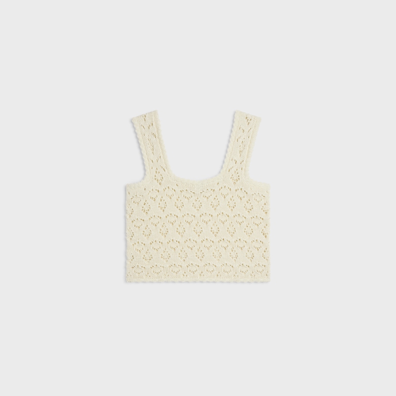 top coton pointelle - BLANC -  - 1 | CELINE