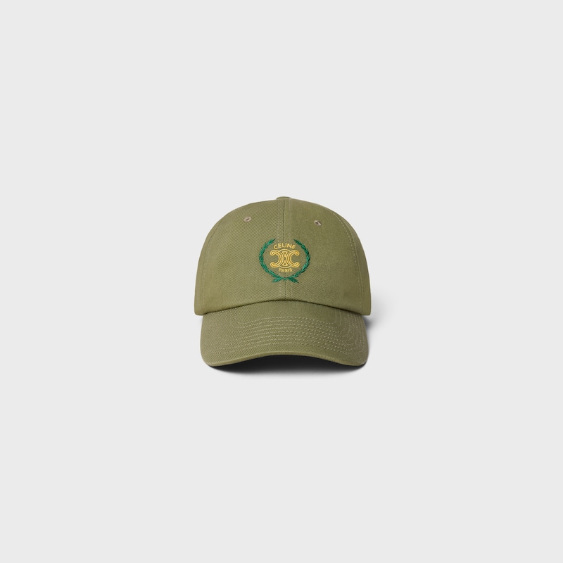 richelieu cap IN light cotton twill - KAKI UNIFORME -  - 1 | CELINE