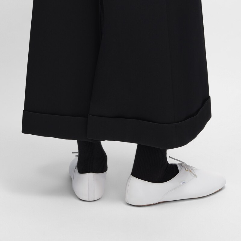 BALLET LACE-UP SHOE IN LAMBSKIN - Ultra White -  - 1 | CELINE