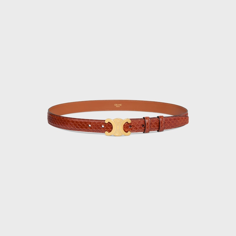 Triomphe Belt 25MM in PYTHON - TAN -  - 1 | CELINE