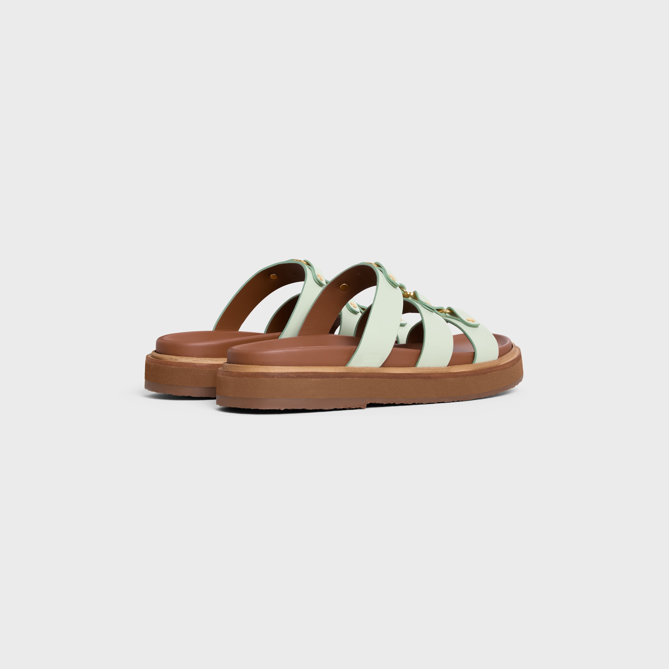 CELINE TIPPI SANDAL IN CALFSKIN - VEGETAL TANNING サンダル CELINE TIPPI SANDAL IN CALFSKIN - VEGETAL TANNING - DARK