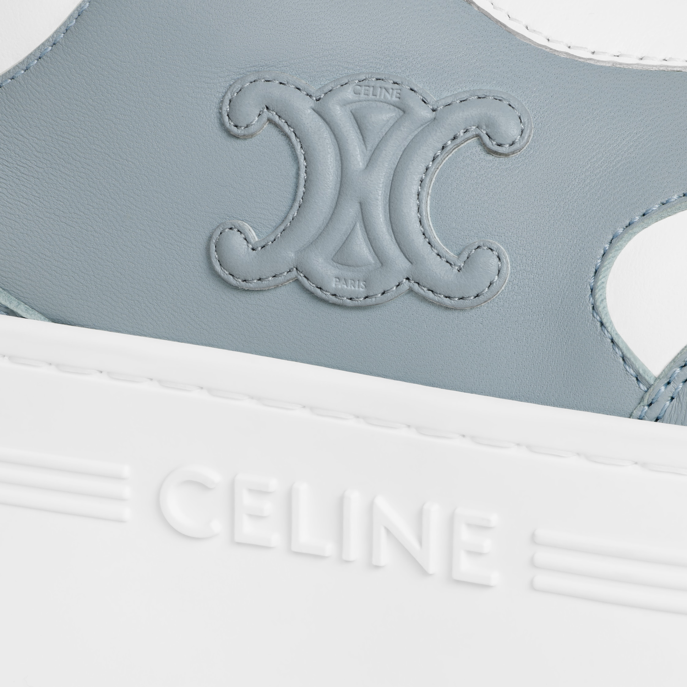 CELINE - BLOCK SNEAKER WITH TRIOMPHE IN CALFSKIN - | CELINE