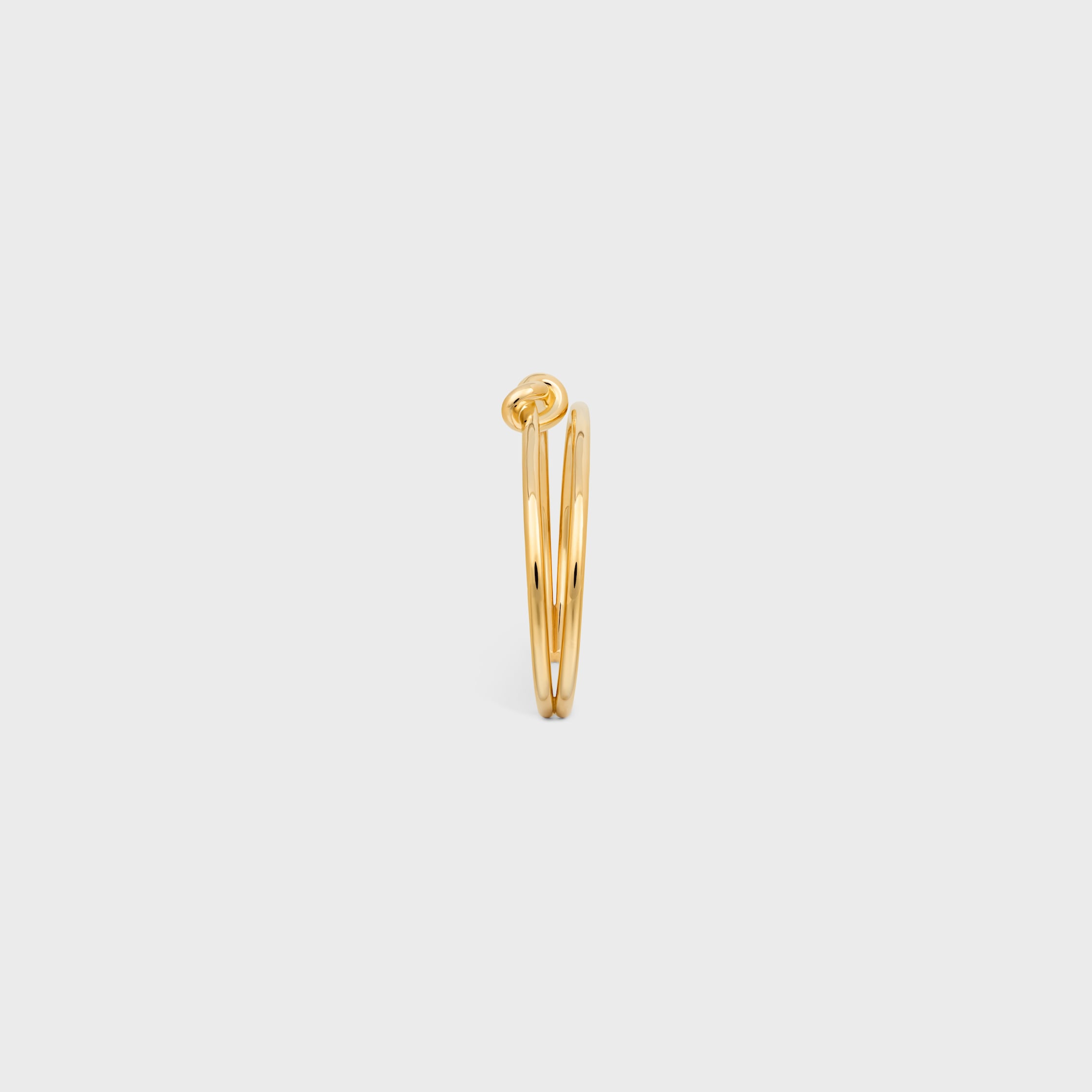 Knot Double Cuff in Brass with Gold Finish - GOLD | CELINE