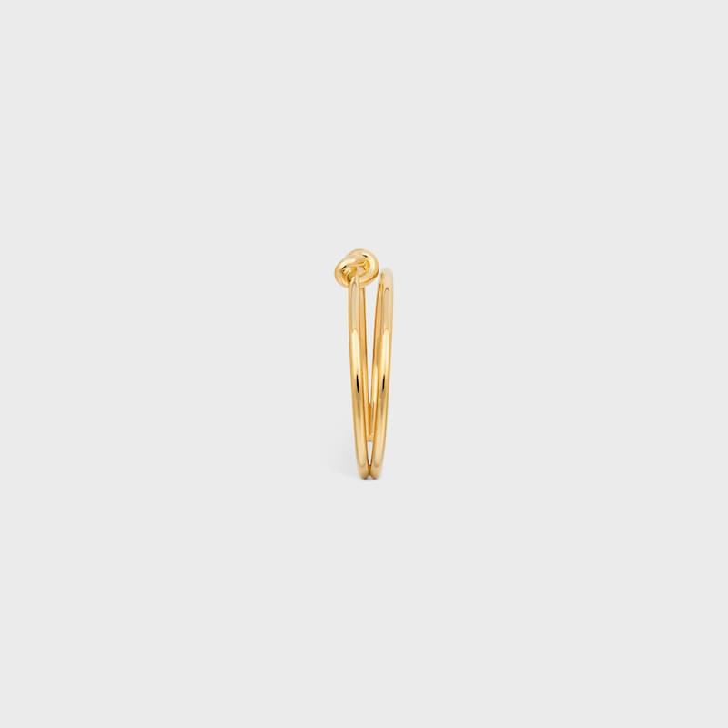 Knot Double Cuff in Brass with Gold Finish - GOLD -  - 1 | CELINE