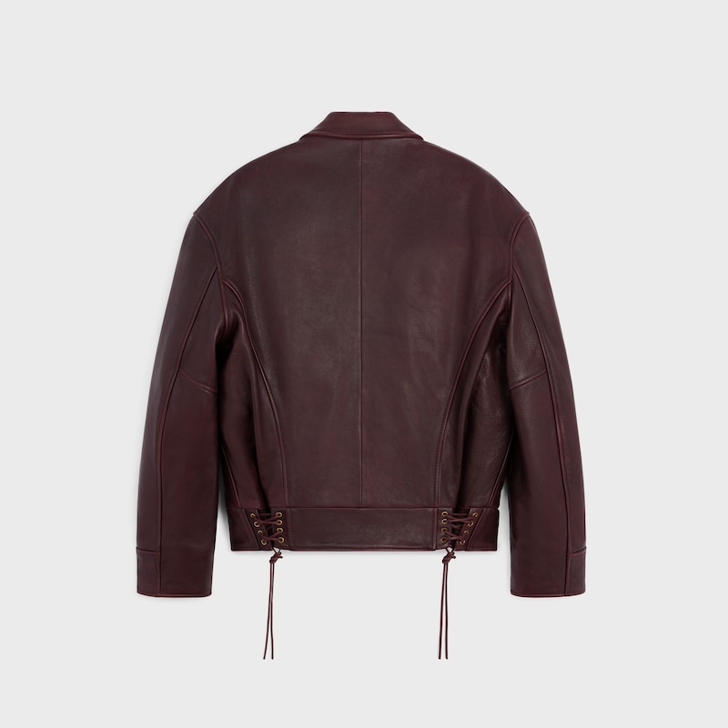 blouson IN CALFSKIN - LIE DE VIN -  - 1 | CELINE