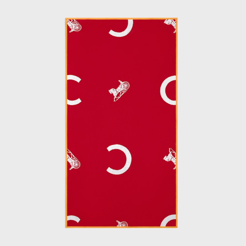 beach towel IN c sulky terry cotton - RED/WHITE -  - 1 | CELINE