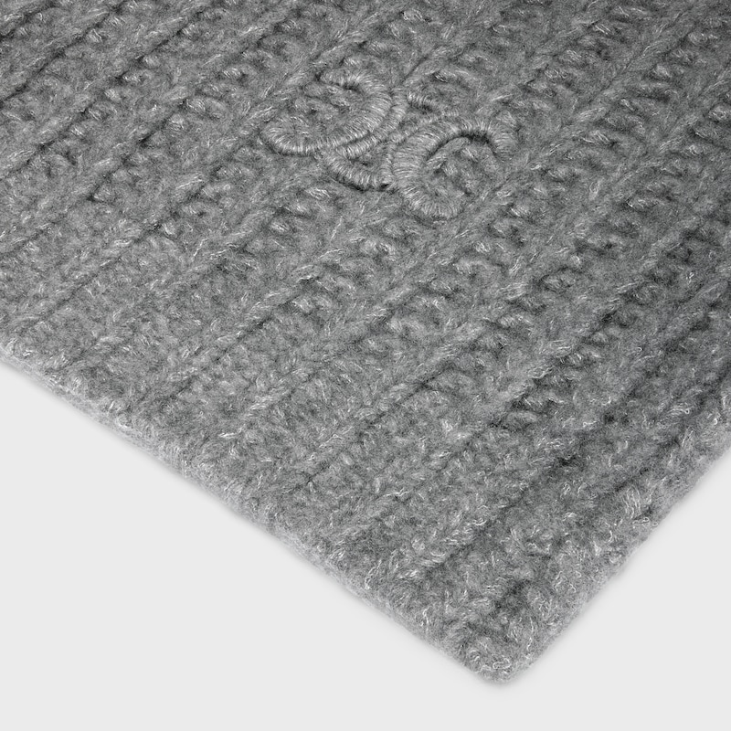 triomphe scarf in cashmere, wool and silk - GREY -  - 1 | CELINE