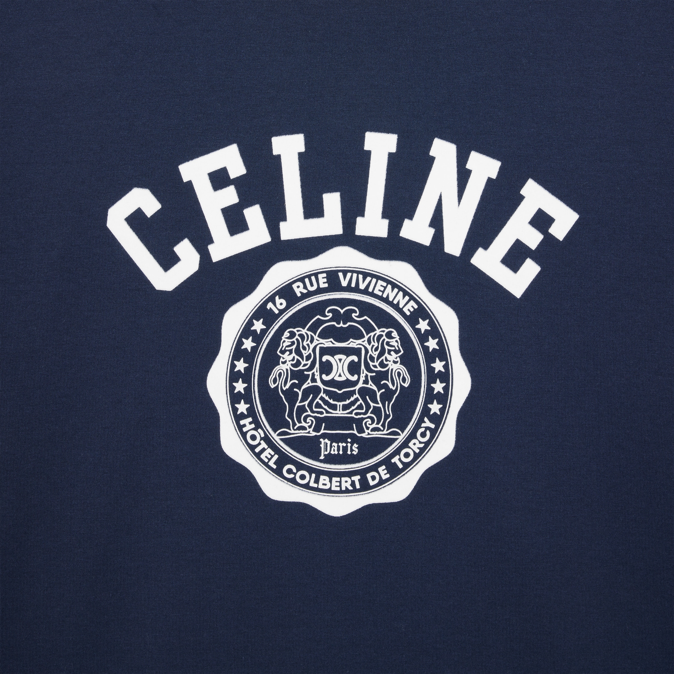 CELINE BLASON レギュラーTシャツ / コットンジャージー - NAVY