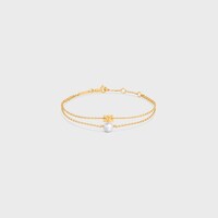 Les Perles Celine Bracelet in Resin Pearl and Brass - GOLD / IVORY -  - 1 | CELINE