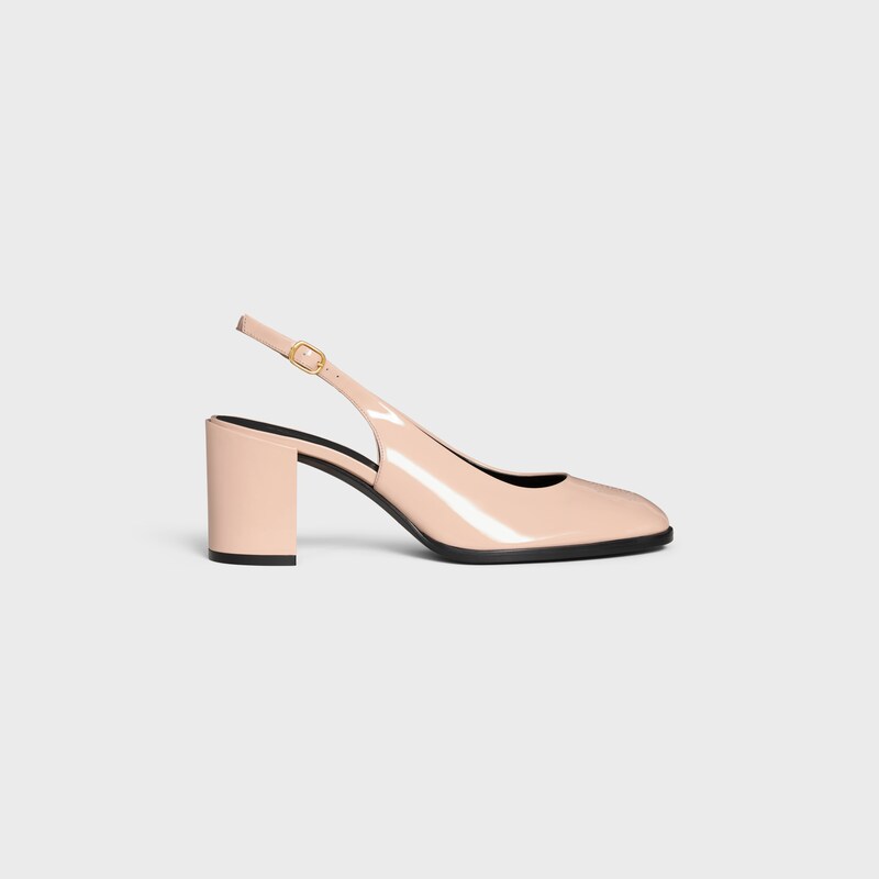 CELINE LILY PERFORATED TRIOMPHE SLINGBACK IN PATENT CALFSKIN - BLUSH -  - 1 | CELINE