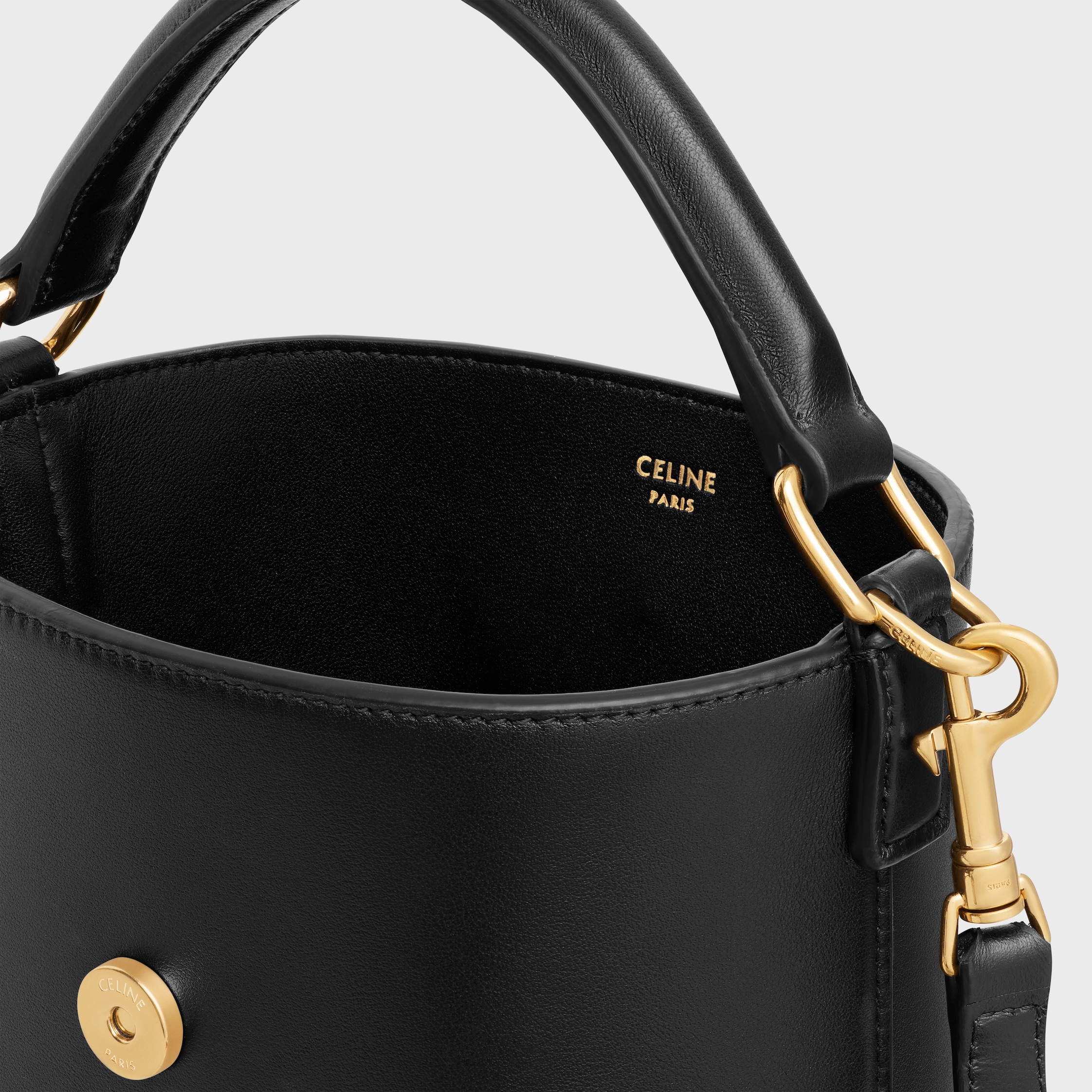 CELINE☆ スモール バケット ルイーズ ブリーチピンク_パリ発 ☆Celine☆ミニ バケット ルイーズ/ スムースカーフスキン