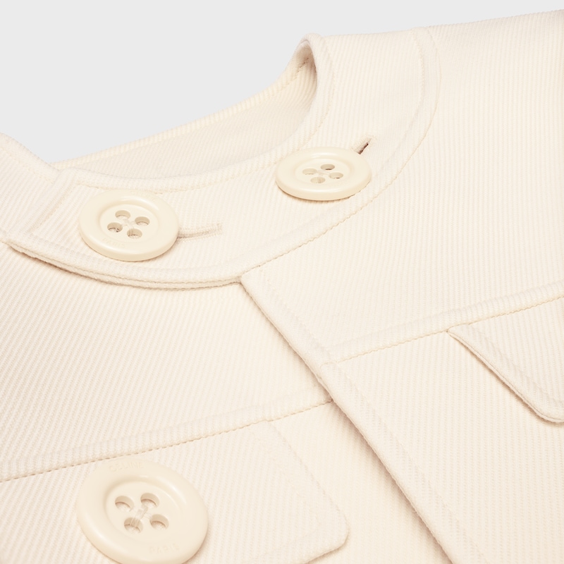 chaqueta brompton de gabardina de lana y seda - CREMA -  - 1 | CELINE