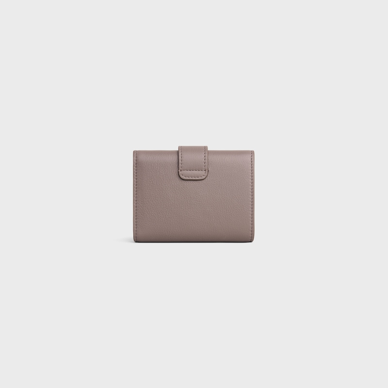 FINE STRAP WALLET NINO IN SUPPLE GRAINED CALFSKIN - PEBBLE - WALLETS - 1 | CELINE