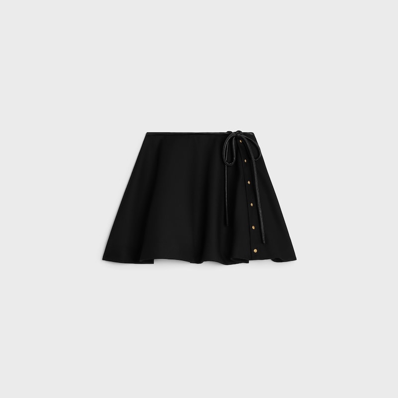 peplum skirt IN mohair wool - BLACK -  - 1 | CELINE