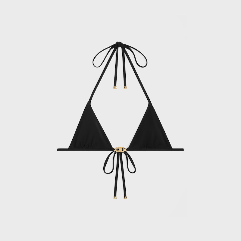 triomphe triangle top in matte jersey - BLACK -  - 1 | CELINE