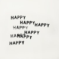 t-shirt loose happy happy jersey coton - WASHED WHITE/ BLACK -  - 1 | CELINE