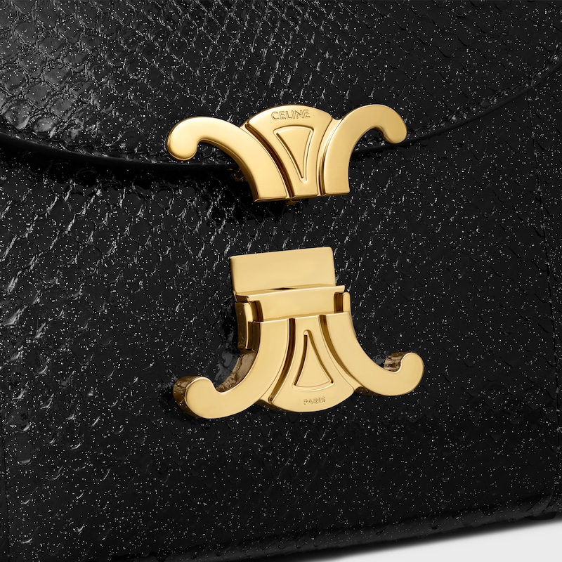 TEEN NINO BAG IN GLITTER PYTHON - BLACK GLITTER - NINO - 1 | CELINE