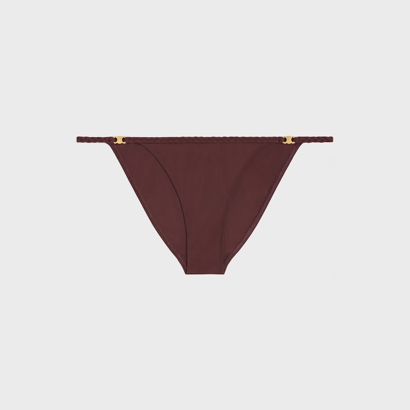 triomphe swimsuit bottom in matte jersey - PRUNE -  - 1 | CELINE