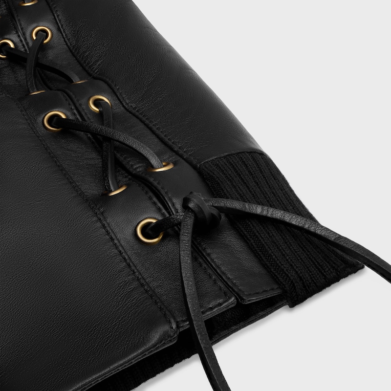 blouson aviateur AGNEAU SOUPLE - Noir -  - 1 | CELINE