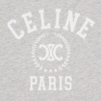 TOP SIN MANGAS CELINE PARIS DE PUNTO DE ALGODÓN - GRIS MEDIO VINTAGE/AZUL MARINO/BLANCO CRUDO -  - 1 | CELINE
