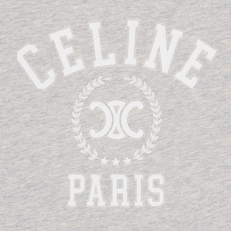celine tank top IN cotton jersey - VINTAGE GREY MELANGE/NAVY/OFF -  - 1 | CELINE