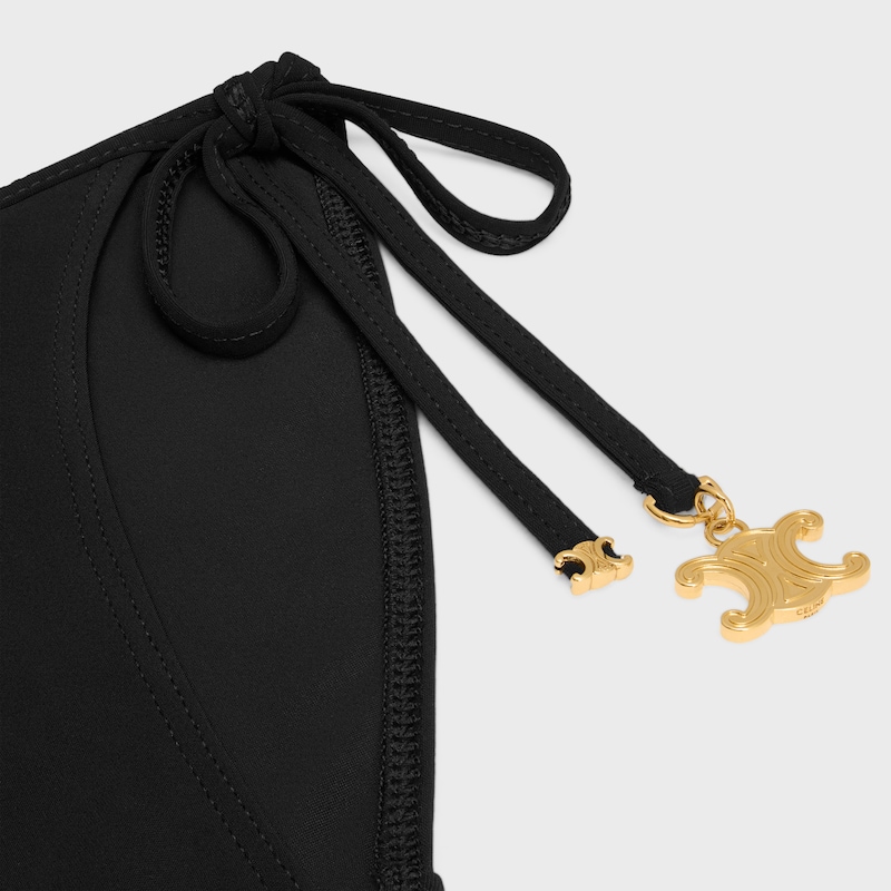 triomphe swimsuit bottom IN matte jersey - BLACK -  - 1 | CELINE