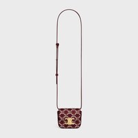 MINI CLAUDE in TRIOMPHE CANVAS TWO-TONE - LIGHT BURGUNDY - MORE LINES - 1 | CELINE