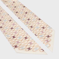 lavalliere in triomphe silk twill - VANILLA/MULTICO -  - 1 | CELINE