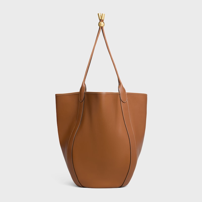 LARGE DROP BUCKET BAG IN SUPPLE SMOOTH CALFSKIN - GOLDEN TAN - &Eacute;T&Eacute; CELINE - 1 | CELINE