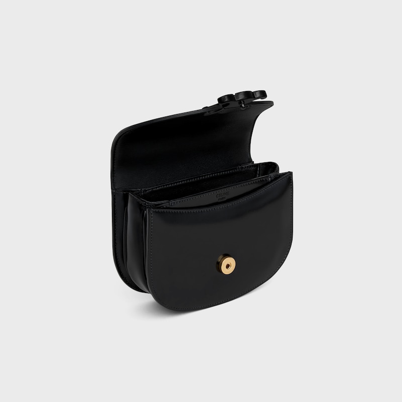 MINI BESACE CLEA in Shiny Calfskin - BLACK - MORE LINES - 1 | CELINE