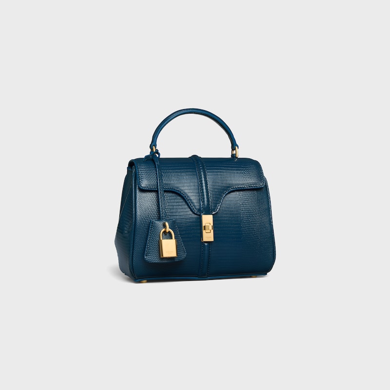 MINI 16 IN Lizard - TEAL BLUE - MORE LINES - 1 | CELINE