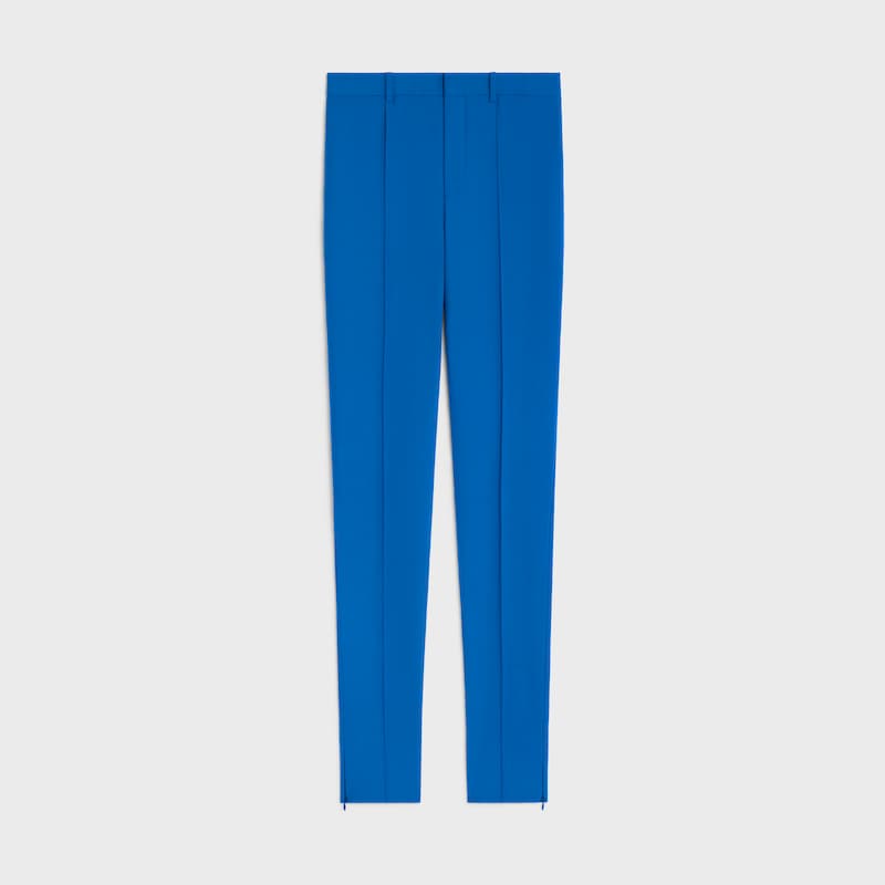 slim trousers IN stretch wool gabardine - COBALT -  - 1 | CELINE